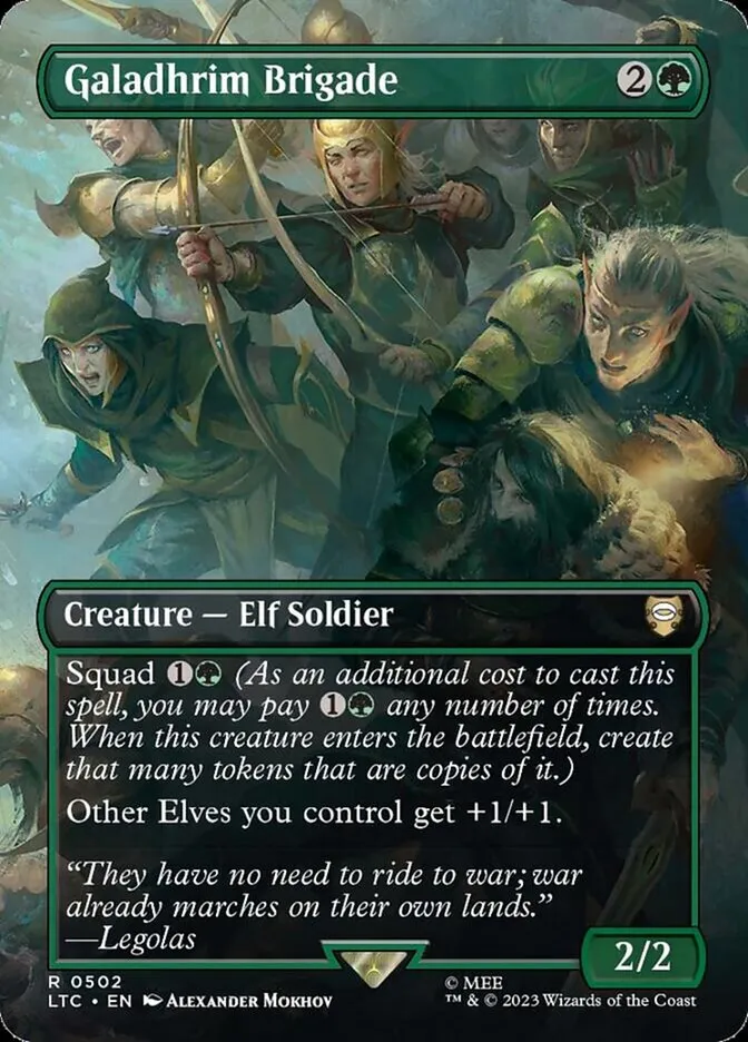 2023 Tales of Middle-earth Commander Galadhrim Brigade #502 rare card image