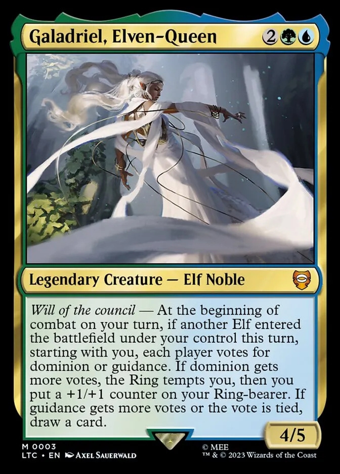 2023 Tales of Middle-earth Commander Galadriel, Elven-Queen #3 mythic card image