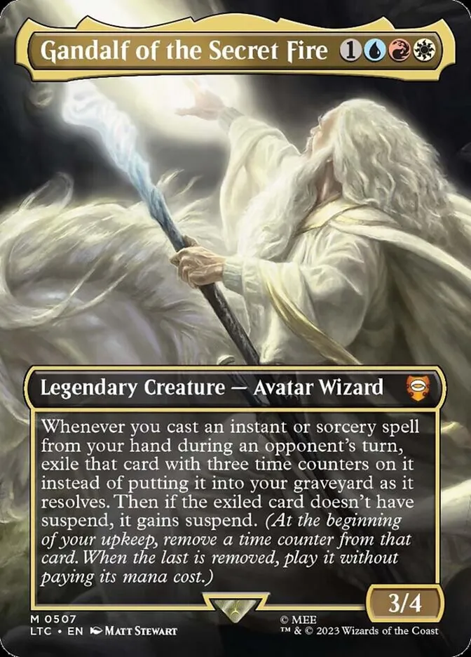 2023 Tales of Middle-earth Commander Gandalf of the Secret Fire #507 mythic card image