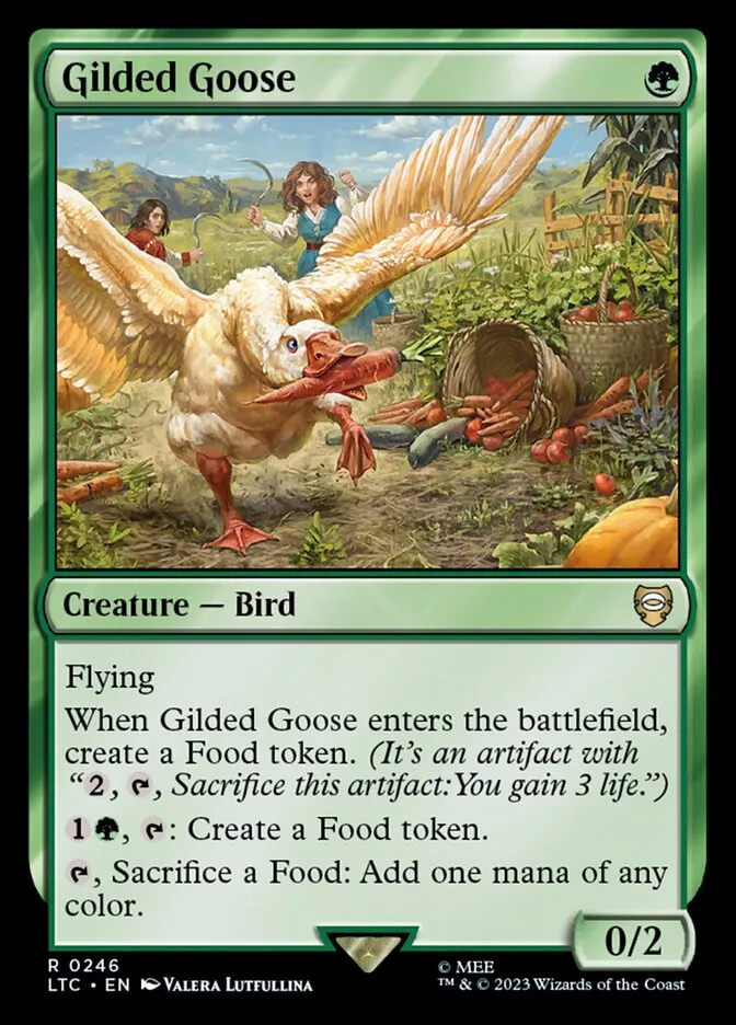 2023 Tales of Middle-earth Commander Gilded Goose #246 rare card image
