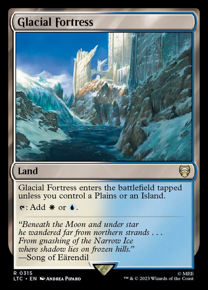 2023 Tales of Middle-earth Commander Glacial Fortress #315 rare card image