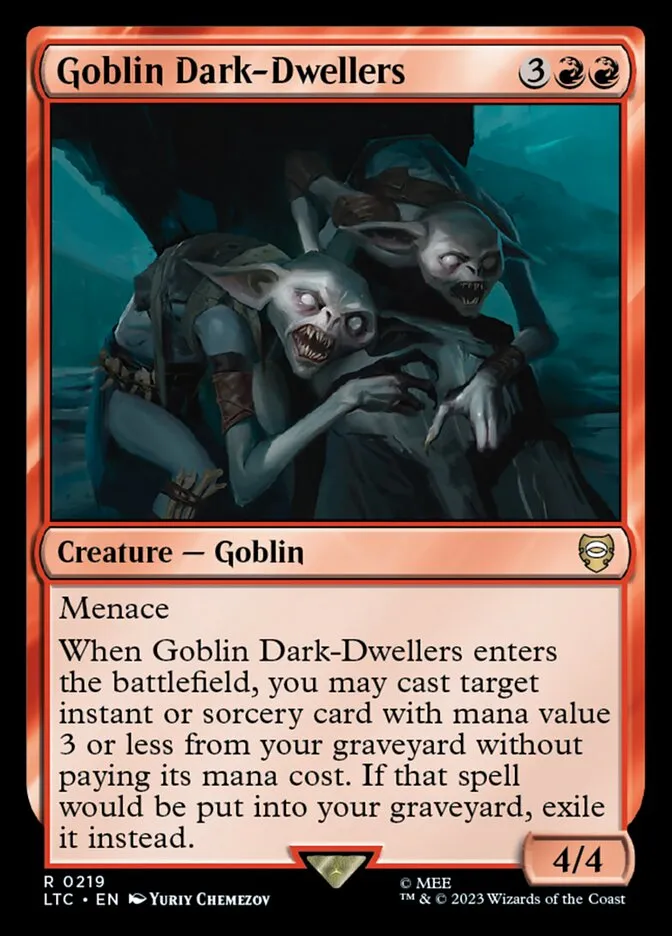 2023 Tales of Middle-earth Commander Goblin Dark-Dwellers #219 rare card image