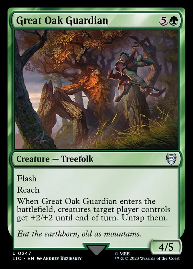 2023 Tales of Middle-earth Commander Great Oak Guardian #247 uncommon card image