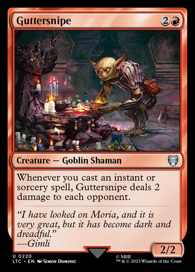 2023 Tales of Middle-earth Commander Guttersnipe #220 uncommon card image