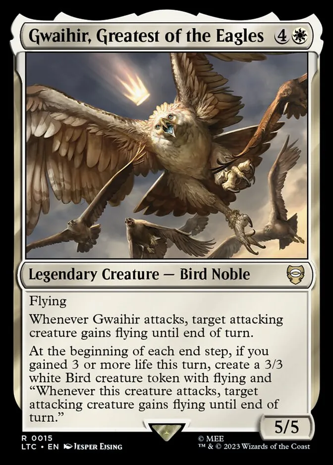 2023 Tales of Middle-earth Commander Gwaihir, Greatest of the Eagles #15 rare card image