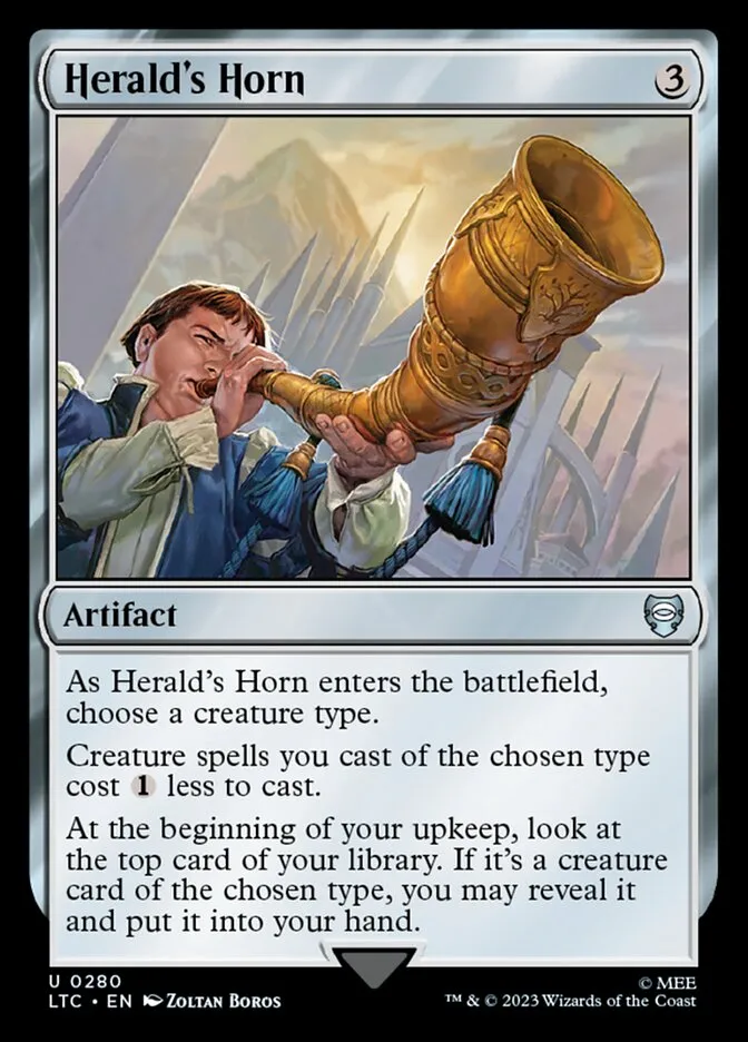 2023 Tales of Middle-earth Commander Herald's Horn #280 uncommon card image