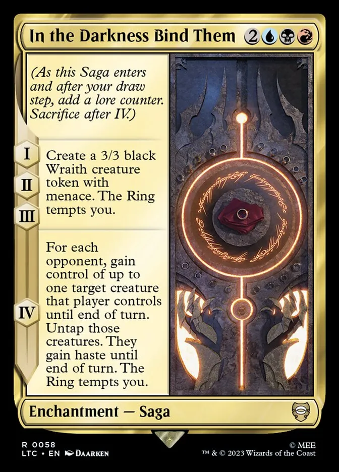 2023 Tales of Middle-earth Commander In the Darkness Bind Them #58 rare card image