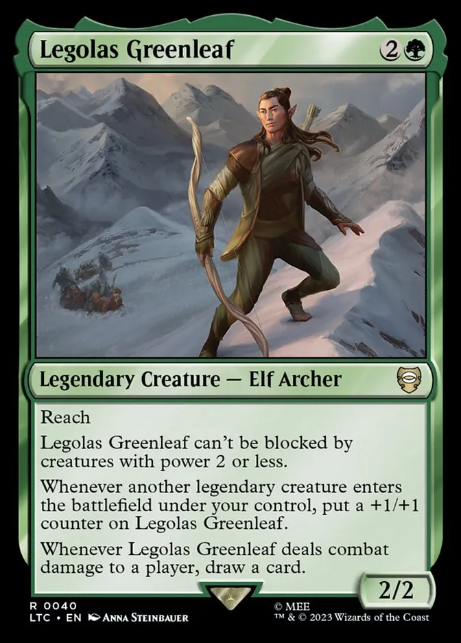 2023 Tales of Middle-earth Commander Legolas Greenleaf #40 rare card image