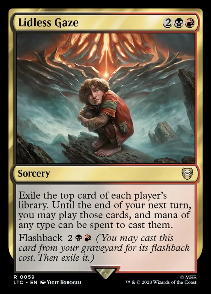 2023 Tales of Middle-earth Commander Lidless Gaze #59 rare card image