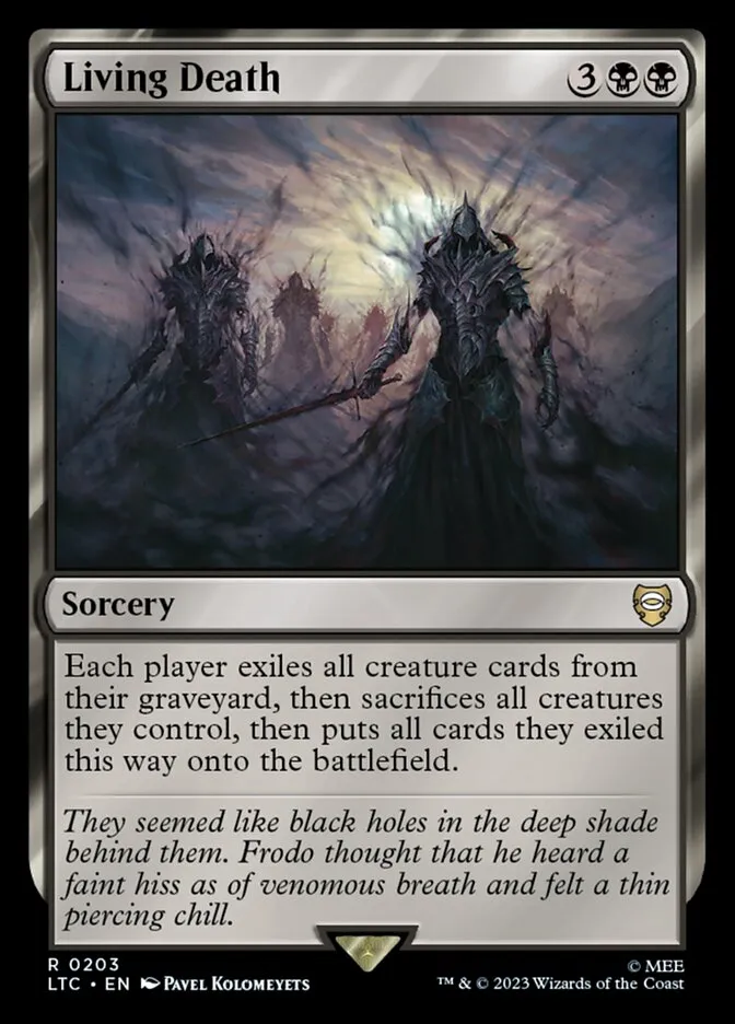 2023 Tales of Middle-earth Commander Living Death #203 rare card image