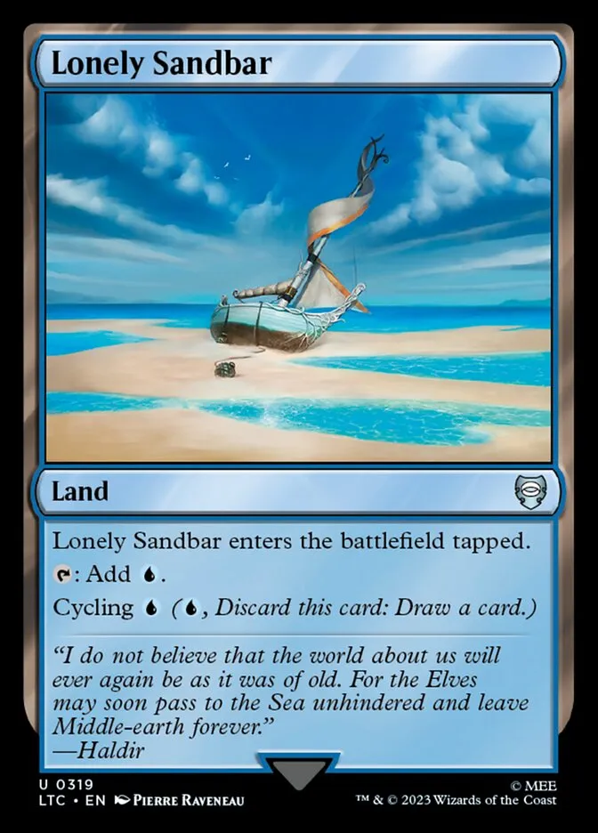 2023 Tales of Middle-earth Commander Lonely Sandbar #319 uncommon card image