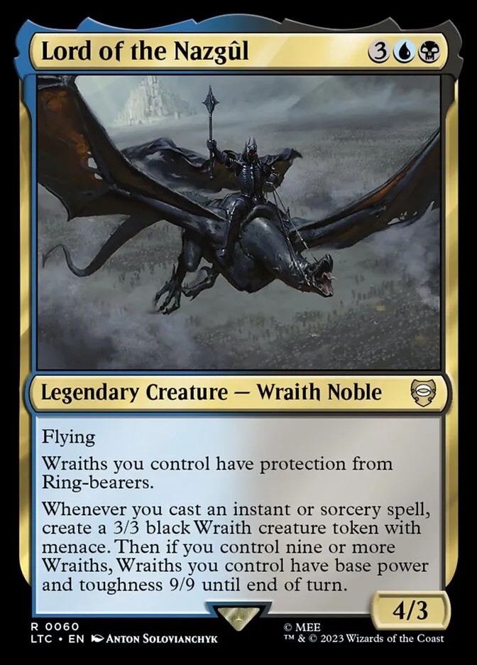 2023 Tales of Middle-earth Commander Lord of the Nazgûl #60 rare card image