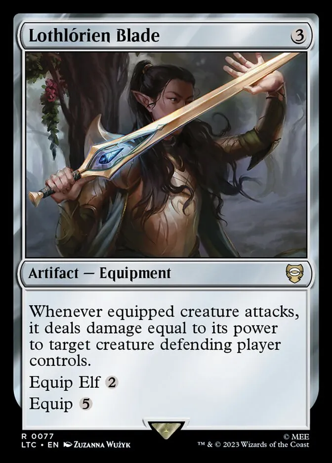 2023 Tales of Middle-earth Commander Lothlórien Blade #77 rare card image