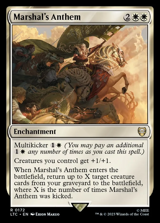 2023 Tales of Middle-earth Commander Marshal's Anthem #172 rare card image