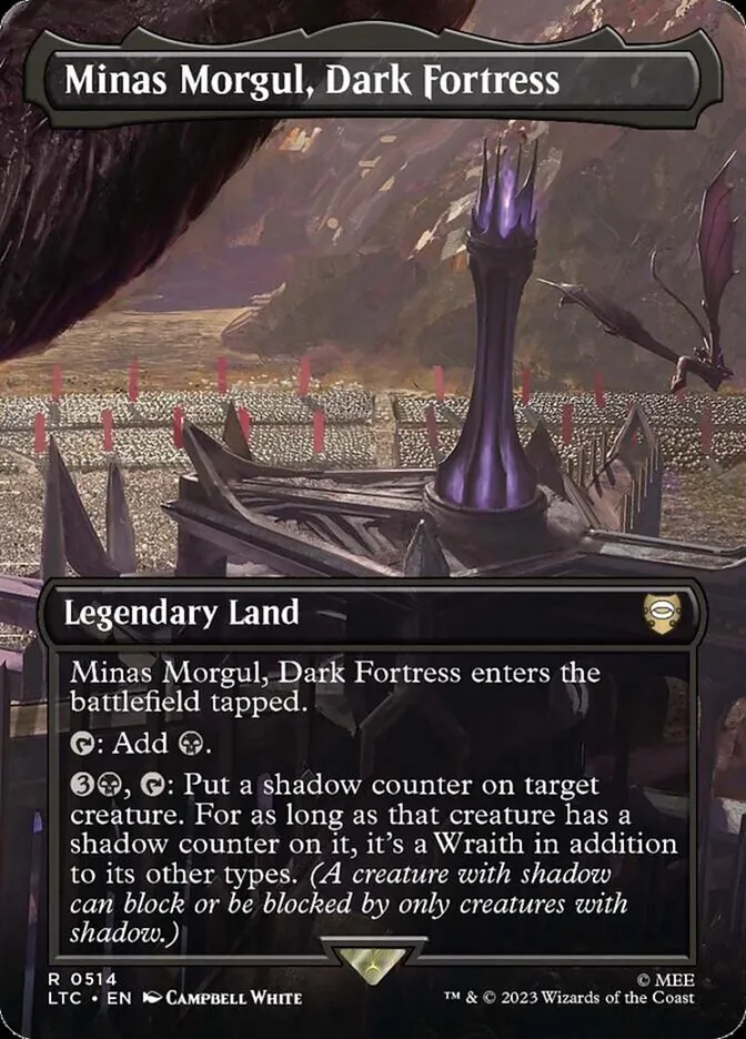 2023 Tales of Middle-earth Commander Minas Morgul, Dark Fortress #514 rare card image