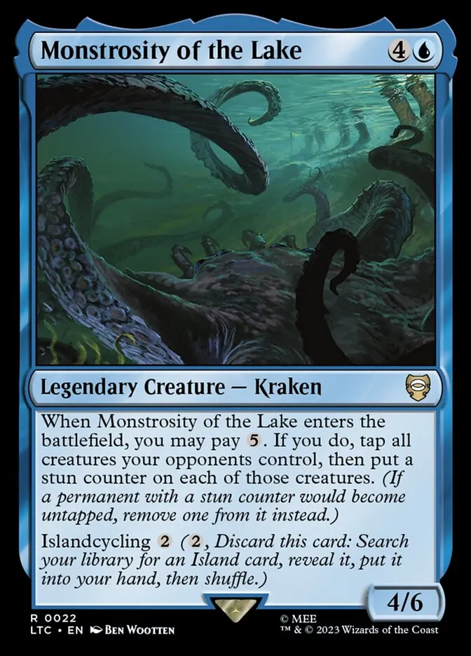 2023 Tales of Middle-earth Commander Monstrosity of the Lake #22 rare card image