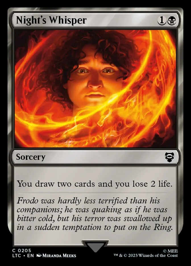 2023 Tales of Middle-earth Commander Night's Whisper common #205 common card image