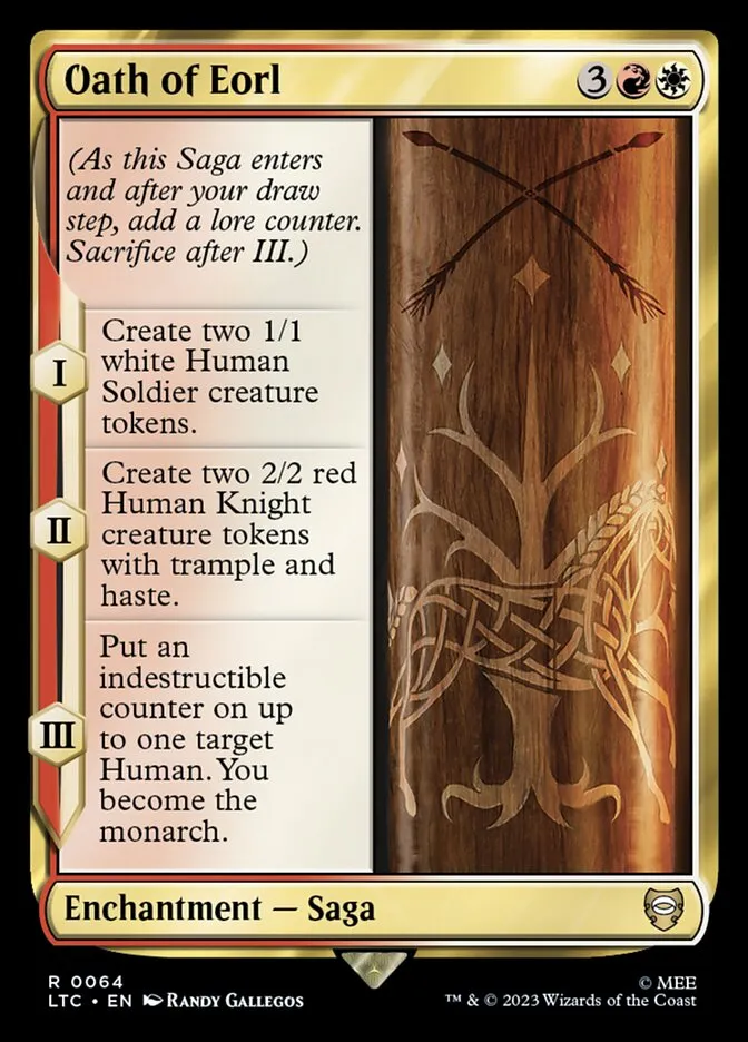 2023 Tales of Middle-earth Commander Oath of Eorl #64 rare card image