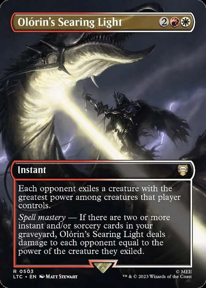 2023 Tales of Middle-earth Commander Olórin's Searing Light #503 rare card image