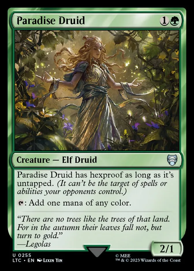 2023 Tales of Middle-earth Commander Paradise Druid #255 uncommon card image
