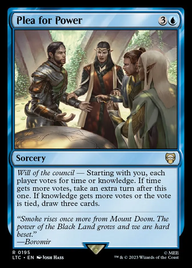 2023 Tales of Middle-earth Commander Plea for Power #195 rare card image