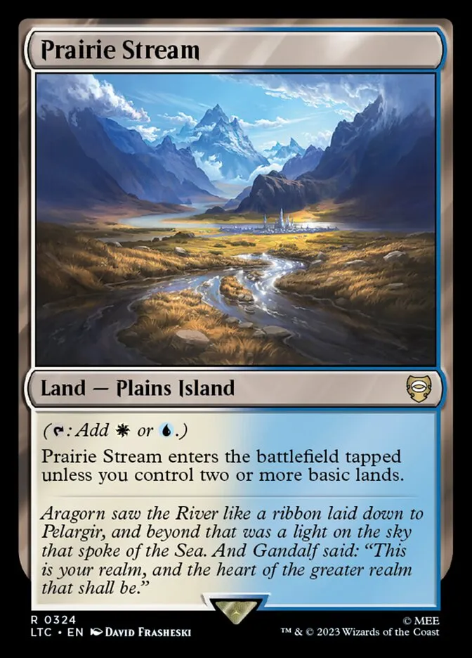 2023 Tales of Middle-earth Commander Prairie Stream #324 rare card image