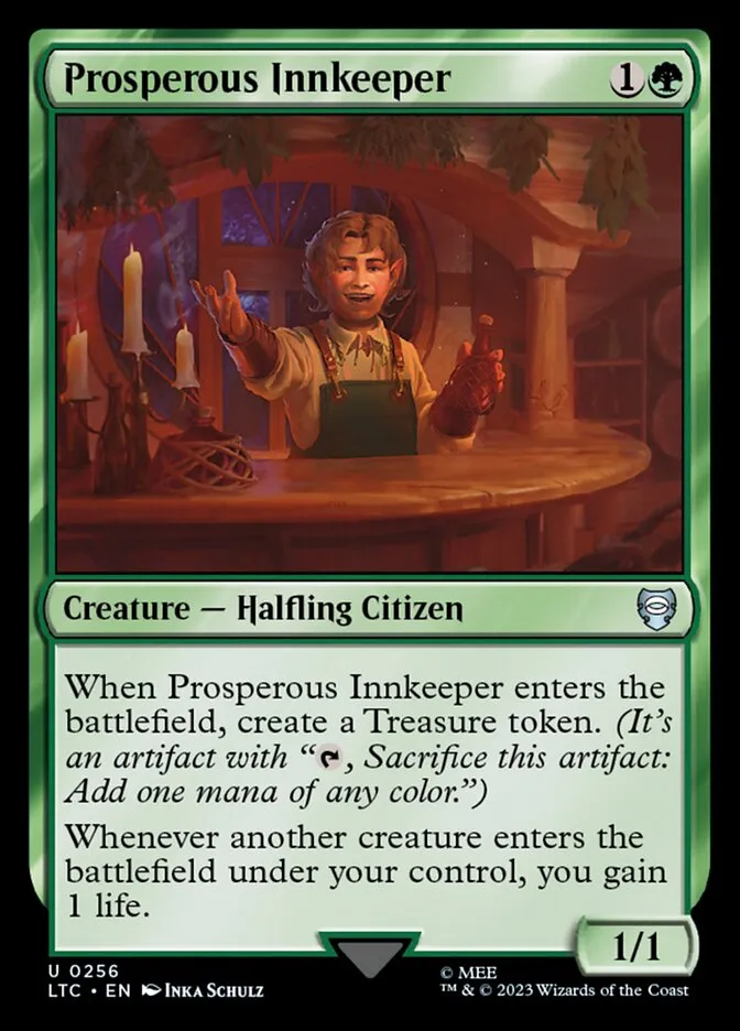 2023 Tales of Middle-earth Commander Prosperous Innkeeper #256 uncommon card image