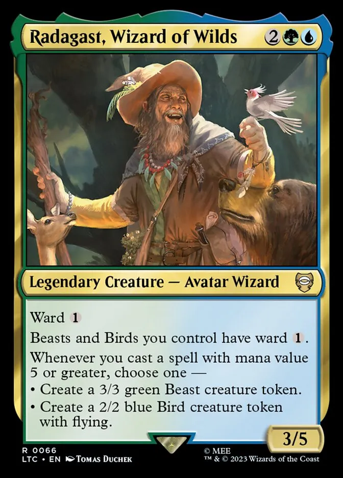 2023 Tales of Middle-earth Commander Radagast, Wizard of Wilds #66 rare card image