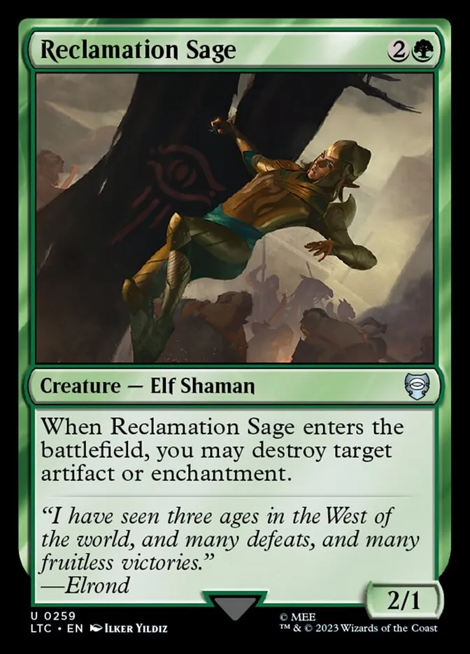 2023 Tales of Middle-earth Commander Reclamation Sage #259 uncommon card image