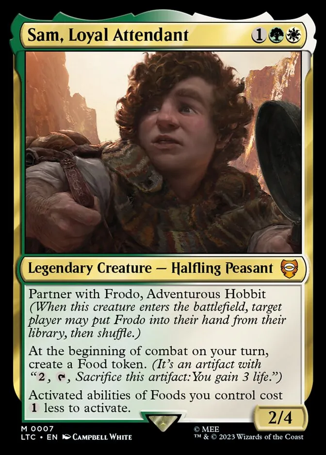 2023 Tales of Middle-earth Commander Sam, Loyal Attendant #7 mythic card image