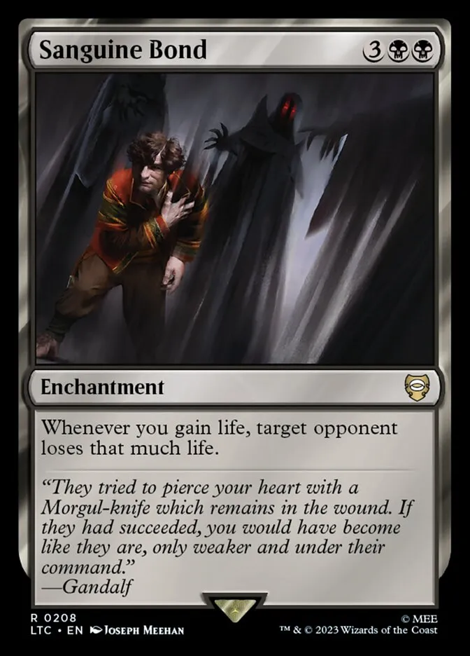 2023 Tales of Middle-earth Commander Sanguine Bond #208 rare card image