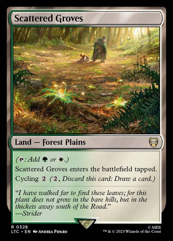 2023 Tales of Middle-earth Commander Scattered Groves #328 rare card image