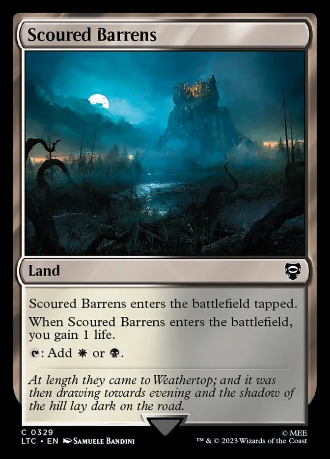 2023 Tales of Middle-earth Commander Scoured Barrens common #329 common card image