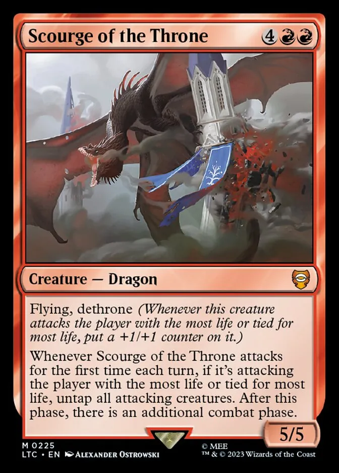 2023 Tales of Middle-earth Commander Scourge of the Throne #225 mythic card image