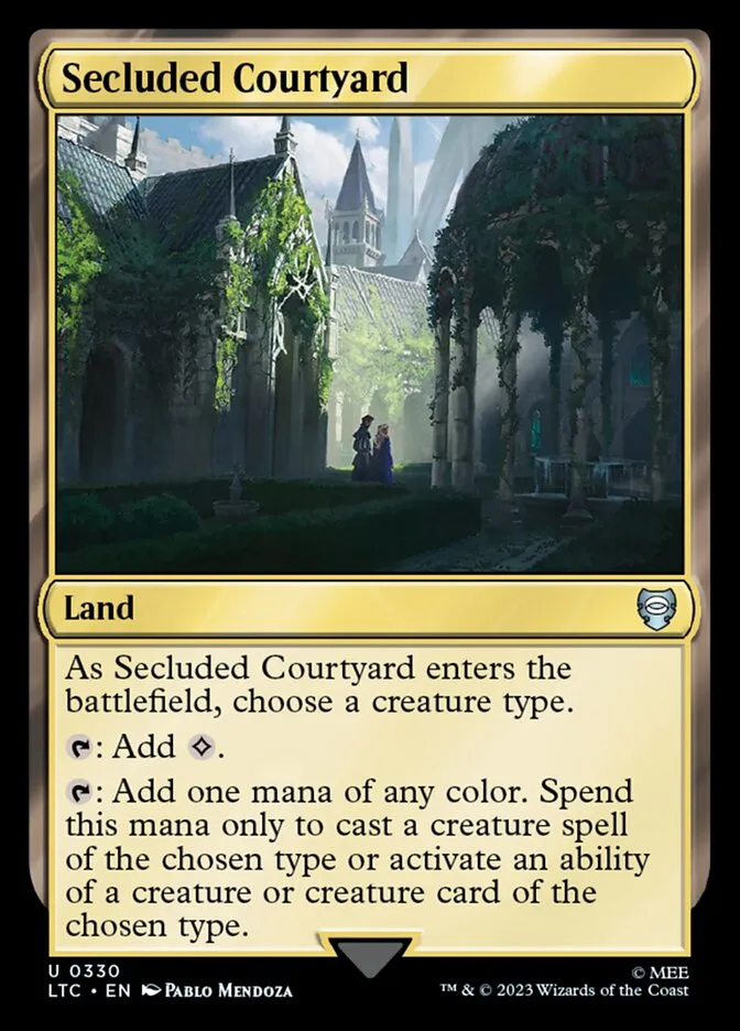 2023 Tales of Middle-earth Commander Secluded Courtyard #330 uncommon card image