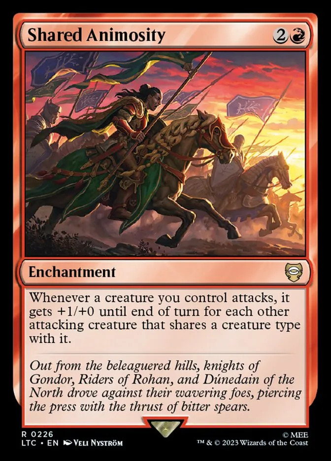 2023 Tales of Middle-earth Commander Shared Animosity #226 rare card image