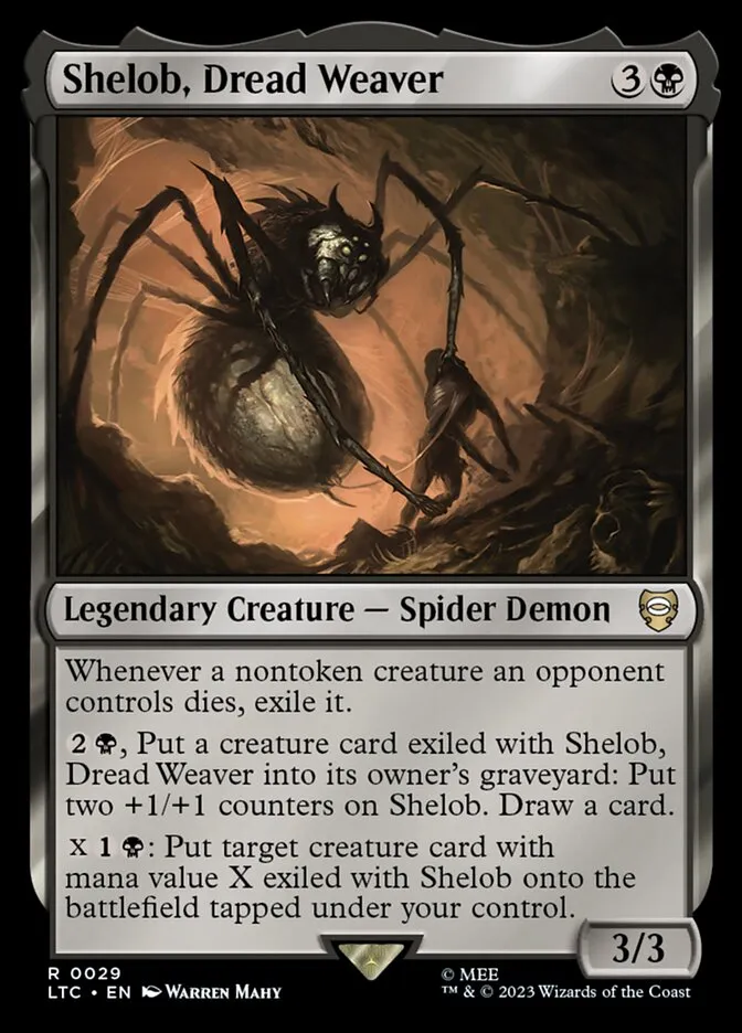 2023 Tales of Middle-earth Commander Shelob, Dread Weaver #29 rare card image