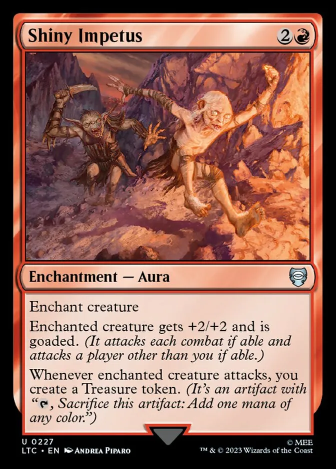 2023 Tales of Middle-earth Commander Shiny Impetus #227 uncommon card image