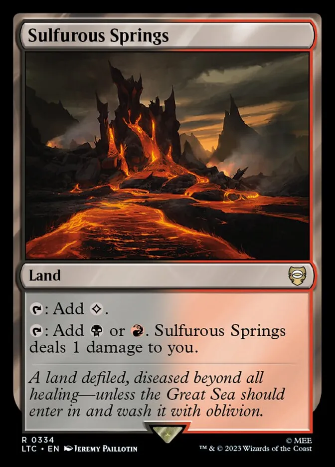 2023 Tales of Middle-earth Commander Sulfurous Springs #334 rare card image