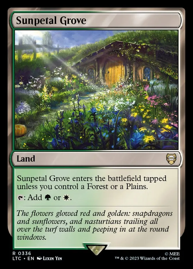 2023 Tales of Middle-earth Commander Sunpetal Grove #336 rare card image