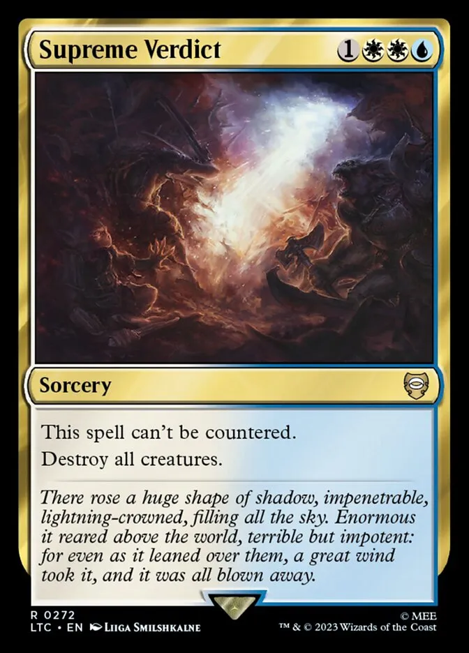2023 Tales of Middle-earth Commander Supreme Verdict #272 rare card image