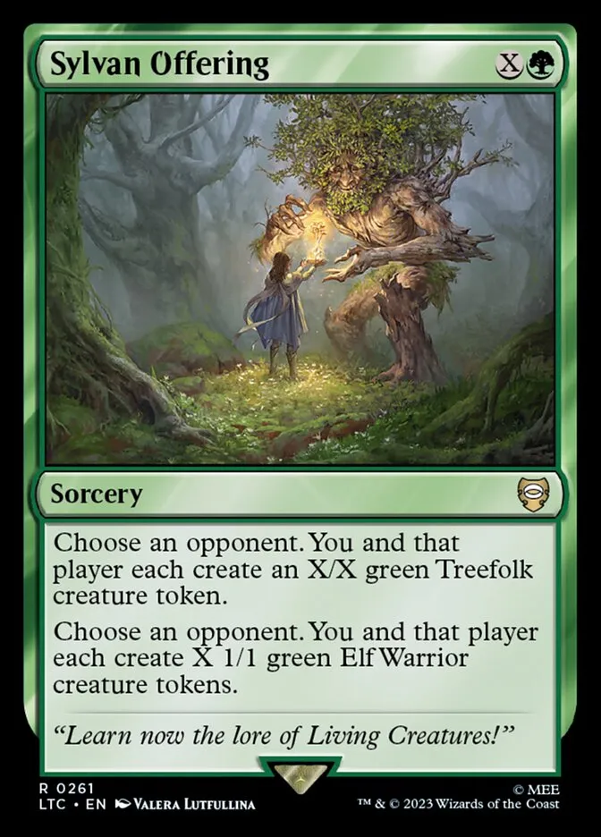 2023 Tales of Middle-earth Commander Sylvan Offering #261 rare card image