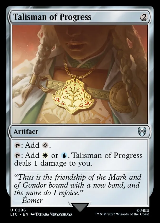2023 Tales of Middle-earth Commander Talisman of Progress #286 uncommon card image