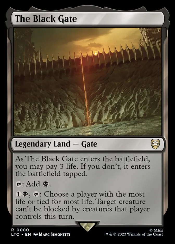 2023 Tales of Middle-earth Commander The Black Gate #80 rare card image