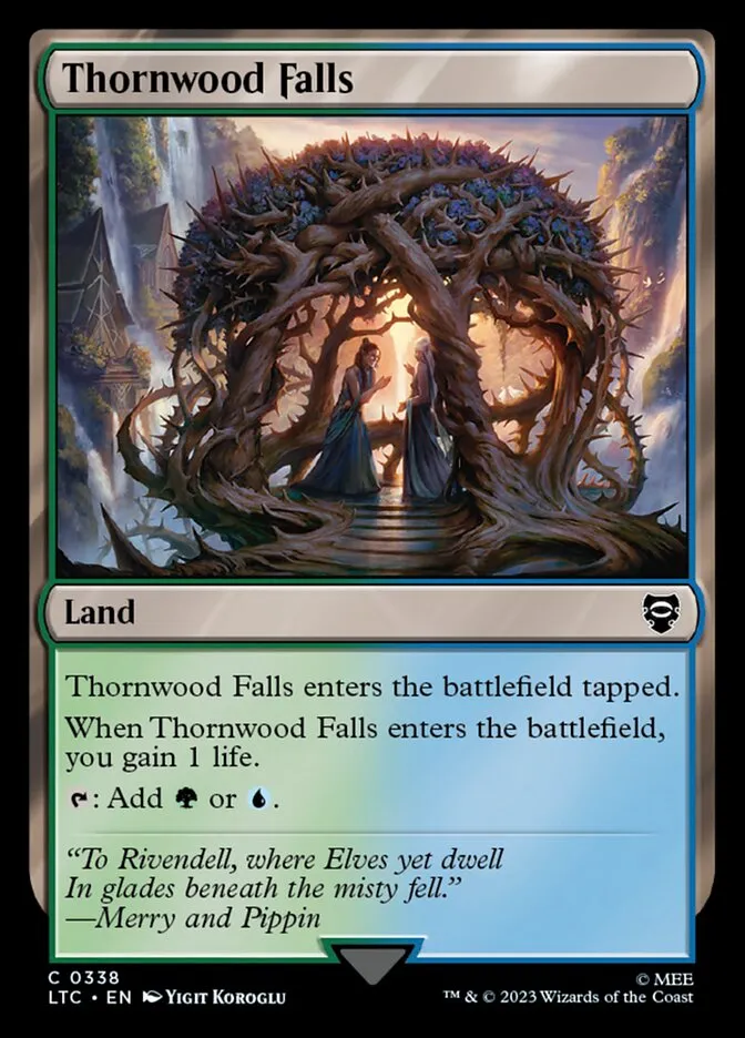 2023 Tales of Middle-earth Commander Thornwood Falls common #338 common card image