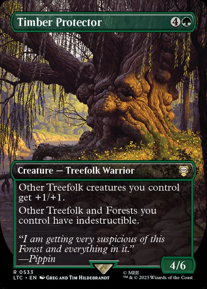 2023 Tales of Middle-earth Commander Timber Protector #533 rare card image