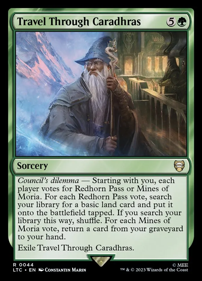 2023 Tales of Middle-earth Commander Travel Through Caradhras #44 rare card image
