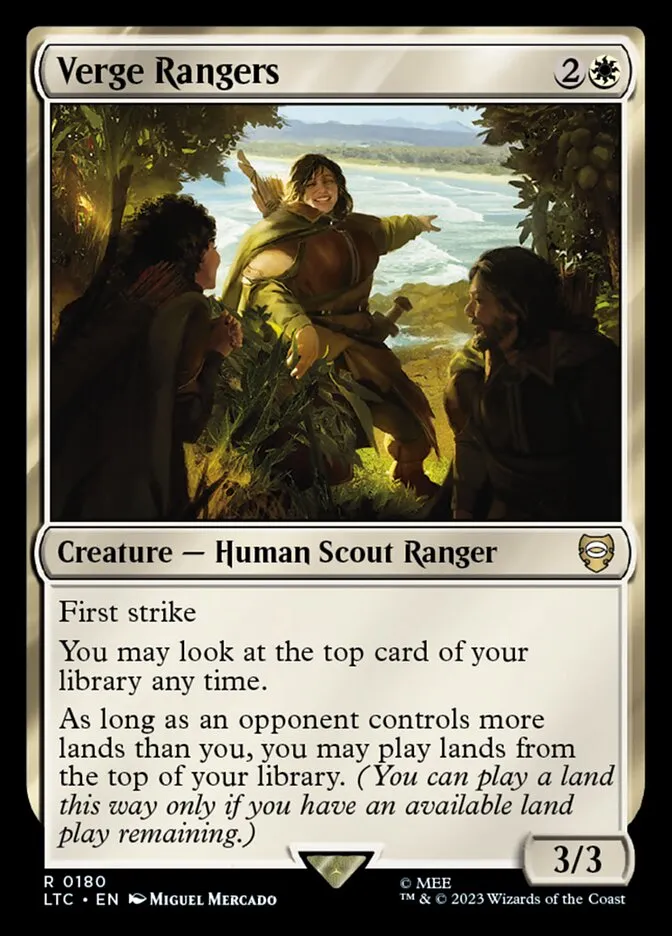2023 Tales of Middle-earth Commander Verge Rangers #180 rare card image
