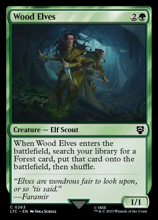 2023 Tales of Middle-earth Commander Wood Elves common #263 common card image