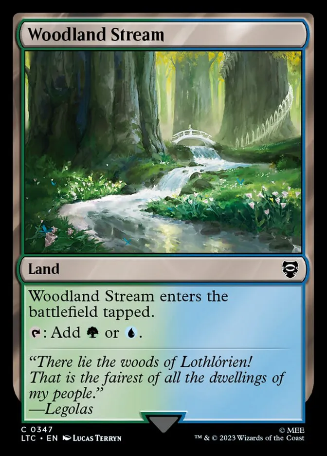 2023 Tales of Middle-earth Commander Woodland Stream common #347 common card image